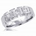 1.50 ct Men's Princess Cut Diamond Wedding Band Ring In White Gold